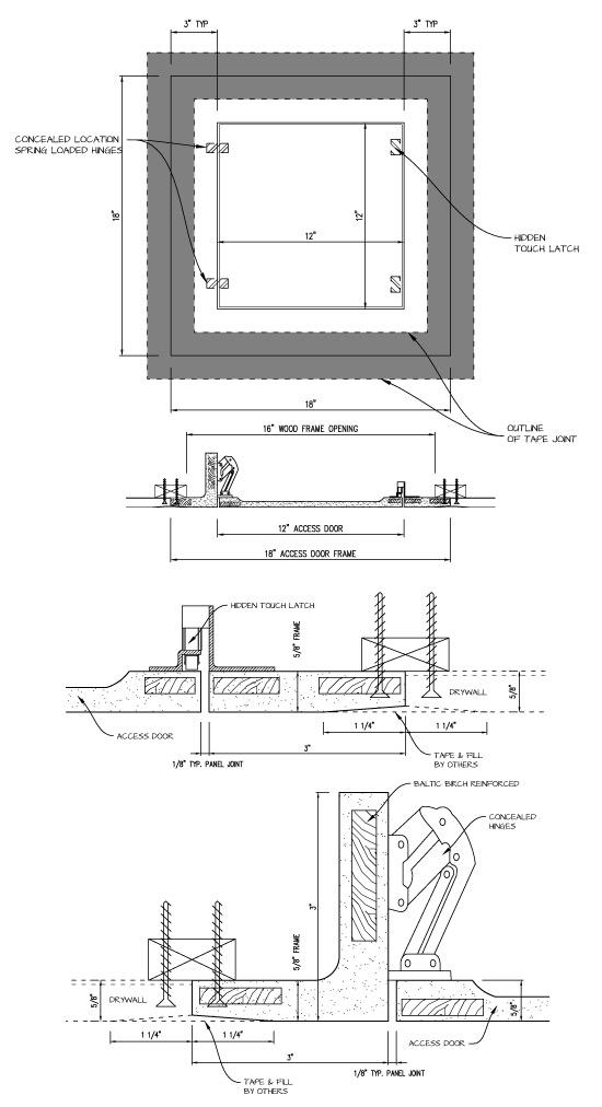 Square Hinged Touch Latch